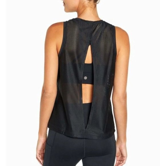 Wildfox Women's‎ Black Activewear Tank Top Sleeveless Drawstring Hem Size XL NWT - Picture 2 of 11